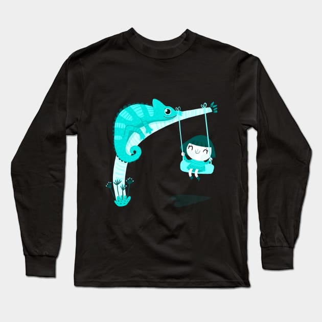 Chameleon Long Sleeve T-Shirt by Mjdaluz